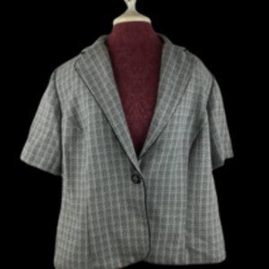 Danny & Nicole Single Breasted & Button Black & White Jacket Size 18W GUC